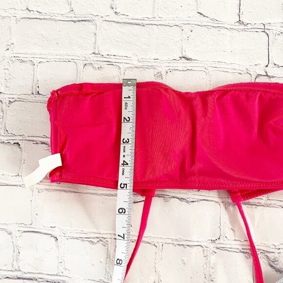 Victoria's Secret Bright Pink Bandeau Strapy Back Removable Cups S - Picture 8 of 9